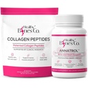 Annatrol Bone Support & FORTIBONE Collage Peptides w/FORTIGEL, VERISOL og TENDOFORTE - Komplett bein, joint, hud, hår, negler og metabolsk støtte | 1 måneds forsyning (Pouch, 401,7G)