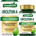 3000 MG urolithin A Supplement - 120 Kapsler støtter antioksidant, forbedret sunn aldring, Mitochondrial, Cell Repair for menn og kvinner