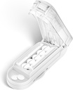 DubSTAR Pill Cutter Splitter for små og små piller, flere piller for små eller store piller, justerbare piller Splitter med senterenhet og Blade Guard for multitabletter (clear White)