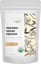 Organic Vegan Protein Powder - Plantebasert protein, Vanilla Flavor - Non Dairy, Laktosefri, Ingen sukker tilsatt, Glutenfri, Soyafri, Ikke-GMO, Ketogen Vegan blanding - 1 lb, 16 Ounce