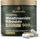 NAD+ Liposomal Nicotinamid Riboside med Resveratrol & Quercetin NAD+ – Premium Supplement for anti-aldring, forbedret energi, forbedret fokus, Cellular Support – 80 høy-Purity Capsules-900 mg