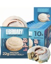 Legendariske matvarer 22g Protein Cinnamon Roll - Premium høy Protien Barer, lav karbohydratmåltid Erstatning Snack, lav glykemisk indeks, Glutenfri snacks - søt null sukker, keto og diabetisk vennlige 10-Pack
