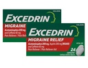 Excedrin Migraine Pain Reliever Caplets, 24 greve (Pack of 2)