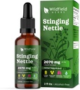 Stinging Nettle Root Extract Drops 2000mg (Urtica dioica L.) Herbal Supplement Absorbs Bedre enn kapsler, 1 måneds forsyning, 84 serveringer, alkoholfri tinktur - 2 Oz, Pakke med 1