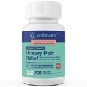 WELMATE - urinsmerter Relief (72 tabletter) - Phenazopyridin Hydrochloride 99,5 mg - urinsmerter, urent, & Discomfort - maksimal styrke - Over-The-Counter Medisinering