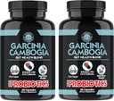 Angry Supplements Garcinia Cambogia med Probiotika, Gut Helse Multivitamin v. Vitaminer A, C, D, E, K, B2, Sink, Selenium, Kobber, Chromium + Herbal Blande Kapsler (2-flasker, 120ct Total)