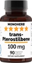MONOHERB Trans-Pterostilbene 100 mg per kapsel - 90 vegetariske kapsler