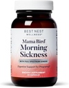 Best Nest wellness mamma fugl morgen sykelighet relief - Gentle kosttilskudd formel aids mot morgensykhet - Supplement med Ginger ekstrakt og rotpulver - 60 kapsler