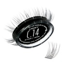 Lashify Curl 14mm Gossamer DIY Eyelash utvidelser fylle, svart, enkle falske øyenvipper for et naturlig utseende