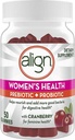 Juster kvinners prebiotiske probiotika Supplement Gummies, Cranberry 50 Ct