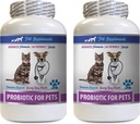 katt dårlig pustebehandlinger - PROBIOTics for kjæledyr - hunder katter - dårlig gass og pustebehandlinger - avansert immunforsterkning - beste probiotika for katter - 2 flasker (120 behandlinger)