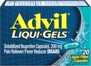 Advil Pain Reliever / Fever Reduser Liqui-Gels 200 mg - 20 ct, Pakke med 3