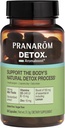 Pranarom - Aromaboost Detox Herbal Supplement - Eliminerer toksiner og drener Kroppen - Melk Thistle og sink - vitaminer D3 og E - sitron essensiell olje - 60 greve