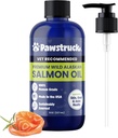 Pawstruck Pure Human-Grade Wild Alaskan Salmon Oil for hunder og katter – Omega 3 & 6, Extra styrke Supplement, EPA DHA fettsyrer for immunstøtte