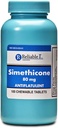 Pålitelig 1 Simetikon 80mg Anti-Gas 100 Peppermynte tabletter (1 flaske)