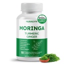 Moringa 12-i-1 Supplement med turmerisk kanel Quercetin Ashwagandha Ginger Boswellia Nettle Saffron Tart Cherry hvitløk - laget i USA