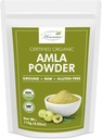 Hennaco Organic Amla Powder® Amla Powder For Matlaging, Smoothies og Juices | Forseglbar Zip Lock Pouch | USDA Organic | Pure & Natural Indisk Gooseberry Powder® 114 Grams (4 OZ)