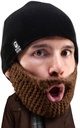 Skjegg hode Stubble Populous Beard Beanie - Original Håndlaget Knit Hat og bevegelig Beard