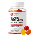 iRestore Hår Gummi Vitaminer, Vegan Biotin Gummier for Håret Hud og Nagler Gummier, Hår Gummier, Biotin Gummier for Hårvekst Biotin Vitaminer Hår Vitaminer Gummier for kvinner og menn, Biotin 10000mcg