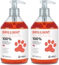 Salmonolje for hunder - Sunn hud & Coat, Naturlig Norsk Omega 3 Fish Oil Food Supplement, EPA & DHA fettsyrer, ideell for shedding, Allergi, Kylling, Tørr hud, Joint & Bone Health - (2 x 16.9oz)