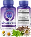Natt Chill Sleep Supplement - 60 kapsler - Restful Sleep Support med DHH-B fra Magnolia Bark og L-Theanine Supplement - Stress Calm Mood Support - Sovepiller for voksne av MaxLife Naturals