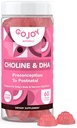 Prenatal Choline & DHA Gummies - Preconception to Postnatal Gummy Vitamin Supplement for gravide kvinner - Søt med Monk Frukt - 3. part testet - Ikke GMO, Glutenfri, Vegan