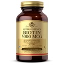 Solgar Biotin 5000 mikrog - Fremme sunn hud, negler og hår - Støtter energiproduksjon, protein, karbohydrat og fettmetabolisme - Vitamin B - Ikke GMO, Vegan, Glutenfri - 100 Services, Uslavored, Standard emballasje, 100 greve