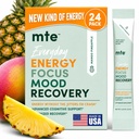 MTE Sunn Energy Drink Powder Packets | Koffein Gratis & sukker Gratis energi | Økt fokus og produktivitet | 24 Drikke Pouches | Paraxanthine Nootropic Supplement