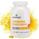 Turmeric Curcumin med Piperine Capsules - 500 mg per kapsel,120 greve - Tilskudd med svart pepper for forbedret absorpsjon ikke-GMO, Glutenfri