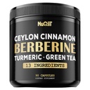 Berberine Supplement. Lagt til gurkemeie curcumin, grønn te og mer - støtte hjertehelse, kroppshåndtering og immunsystem - 90 kapsler for 3 måneders forsyning