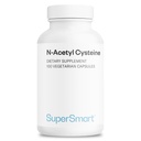 Supersmart - NAC N-Acetyl Cysteine 1800 mg per dag - Aminosyrer - Antioksidanter og anti-aldringstilskudd - Glutation Precursor | Ikke-GMO & Glutenfri - 100 vegetariske kapsler