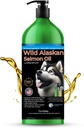 Wild Alaskan Salmon Oil for hunder og katter av Island ren | |43 mg Omega-3 per tespoon | Salmon olje & Pollock blanding | BPA-fri børstet aluminium Epoksy coated flaske med pumpe - 17 oz