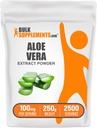BulkSupplements.com Aloe Vera Ekstrakt pulver - Aloe Vera Supplement, Herbal Supplement - Vegan & Glutenfri, 100 mg per servering, 250 g (8,8 oz) (Pack of 1)