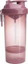 Smartshake O2GO Et plastprotein Shaker Flaske 800 ml | 27 oz - Leakproof Skrue-på Lid - BPA Gratis – Unisex - Deep Rose