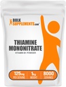 BulkSupplements.com Thiamin Mononitrat pulver - Vitamin B1 pulver, Thiamin B1 Supplement - B1 Vitaminer, Glutenfri, 125 mg per servering, 5kg (11 lbs) (pakke av 5)