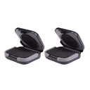 SOUNDLINK Høreapparat Storage Case Hard - Høreapparater bærende boks liten holder for CIC, ITC, ikke for BTE ABS Black (2 stk i 1 pakke)