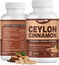 Ceylon Cinnamon Capsules 1200mg kanel Bark kosttilskudd med kromium, berberin HCL & gurkemeie, vegansk, 120 kapsler, energi, metabolisme, hjerte og immun støtte