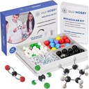 Old Nobby Chemistry Model Kit - 115 Piece Molekylær modell sett inkluderer atomer, bindinger, instruksjonsguide - STEM Science Tool for studenter, organisk kjemi, molekylær læring - Fargerike modeller
