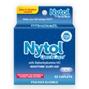 Nytol Quick Caps Natttids søvnhjelp med diphenhydramin HCI, lett å svelge kapeller å falle sove raskt, 32 teller