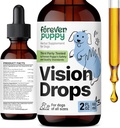 Forever Puppy Vision kosttilskudd for hunder - Øye Tinktur m/Bilberry & Eyebright Urt - Alle avler og størrelser - flytende hundemat kosttilskudd for visjon støtte & øye klarhet - sukker og alkohol-fri - 2 oz