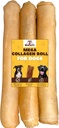 Woofley's Extra Thick Collage Roll (10-12 tommers - 3 PCS) - Chews for hunder - Bully Stick Rawhide Alternative Hunde Chews No Hide Bones for mellomstore og store hunder