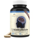 Teraputics L-metylfolat 15 mg | 120 Vegankapsler | Premium | 5-MTHF Active Metyl Folat Supplement for Mood Homocysteine Methylation – Ikke-GMO Glutenfri, Ingen fyllstoffer - Folic Acid Brain Support