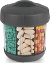 Mossime ekstra stor pille organisator med TPU mykt Lid, lett åpen pille dispenser medisinorganisator, en måned reise vitamin supplement pille boks, 7 sammenlignings piller tilfelle container