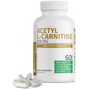 Bronson Acetyl L-karnitin 500 MG høy potens Aminosyre ikke-GMO, 60 kapsler
