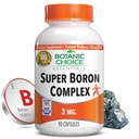 Botanisk valg Super Bor Complex (3mg) - fremmer bein og prostata helse ved å metabolisere kalsium og magnesium - 3 former for bor for menn og kvinner (90 kapsler)