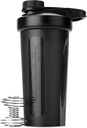 Mr. Pen- Shaker flasker for proteinblandinger med Twist Cap, 28 oz, Black Protein Shaker Flaske med Wire Whisk Ball, Shaker Cup, Mixer Flaske