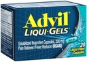 Advil Liqui-Gels 20s Størrelse 20s Advil Ibuprofen smerte relief flytende fylte kapsler 20ct