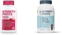 SmartyPants Gummy Multivitamin for kvinner 50 og over: Omega 3 Fiskeolje (EPA/DHA), Metylfolat og multivitamin for menn, Gummies: Omega 3 Fiskeolje (EPA/DHA), Metylfolat, CoQ10