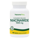 NaturesPlus Niacinamide, frigjøring - 1000 mg, 90 tabletter - høy potens Vitamin B3 Supplement - Vegetarisk, Glutenfri - 90 Serveringer