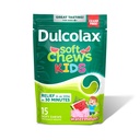 Dulcolax Kids Saline Laxative Myke Chews, Stimulant-fri Laxatives, Gentle Acceleration Relief for barn, Softens Stool, Vannmelon Flavor, Magnesium Hydroxide 1200 mg, 15 greve